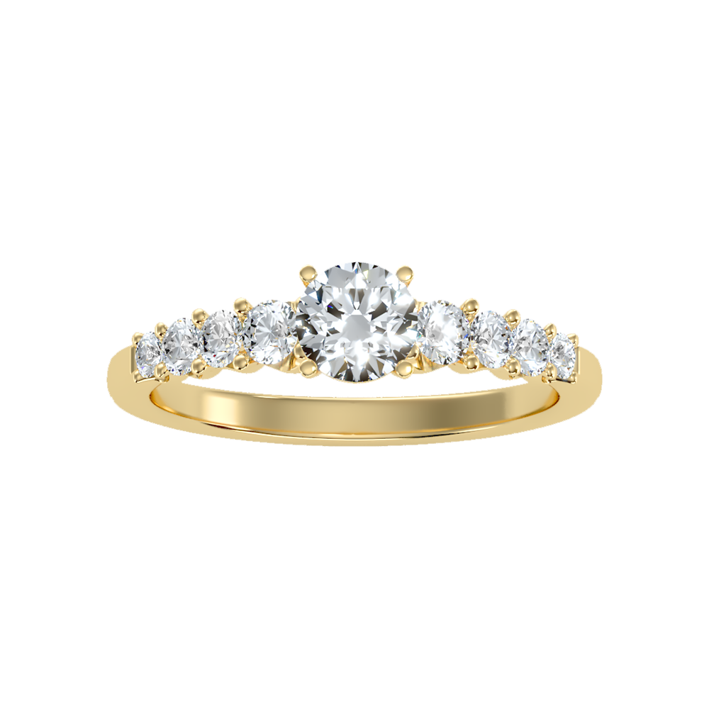 Imposing Solitaire Ring In 925 Sterling Silver - Ten