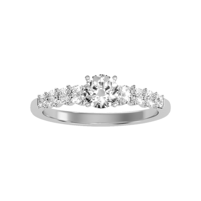 Imposing Solitaire Ring In 925 Sterling Silver - Three