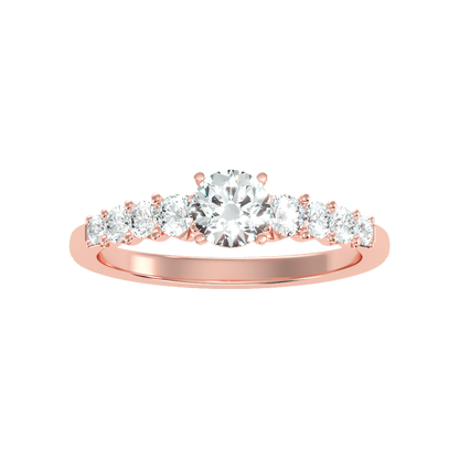 Imposing Solitaire Ring In 925 Sterling Silver - Seven