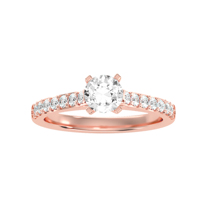 Impressive Solitaire Ring In 925 Sterling Silver - Eleven