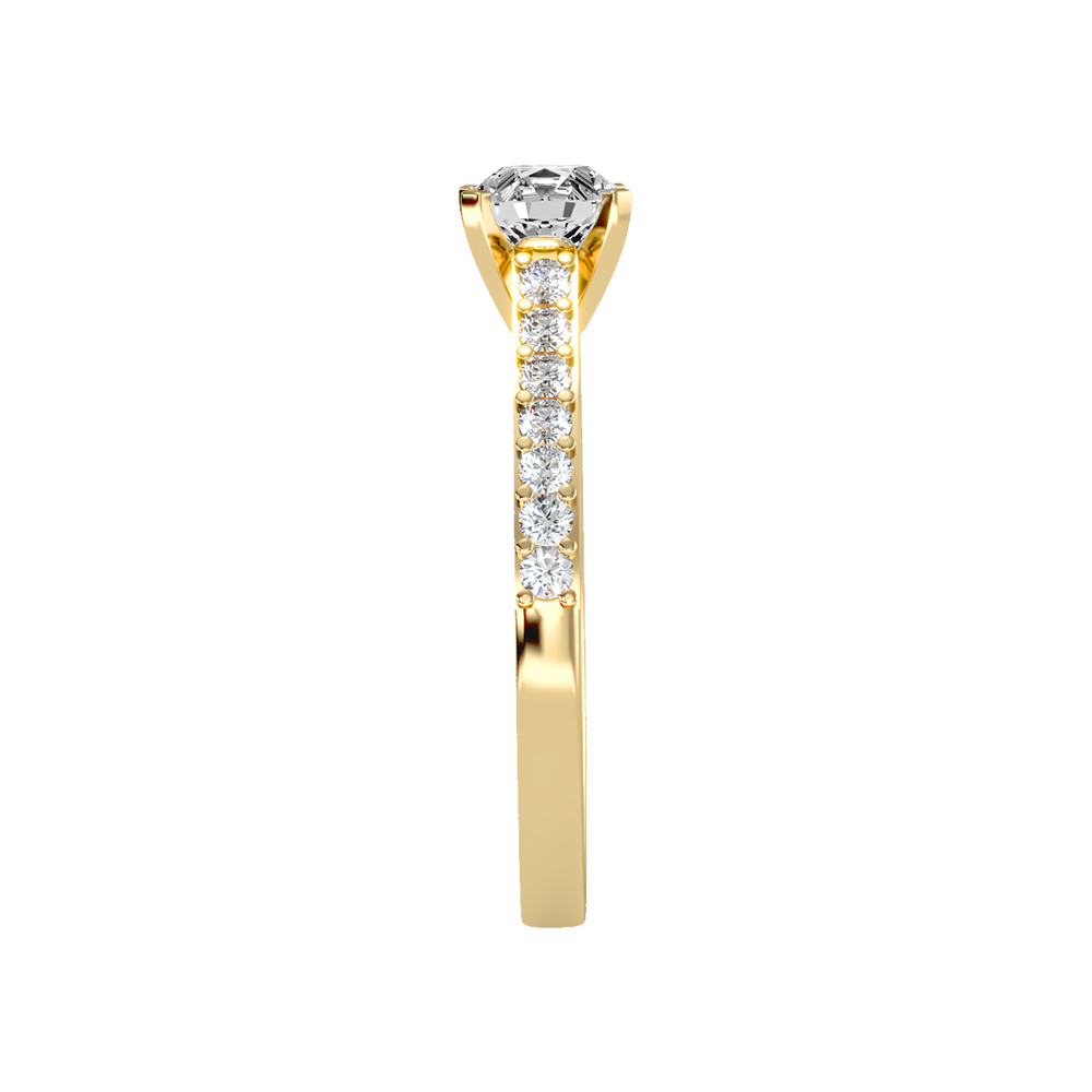 Impressive Solitaire Ring In 925 Sterling Silver - Four