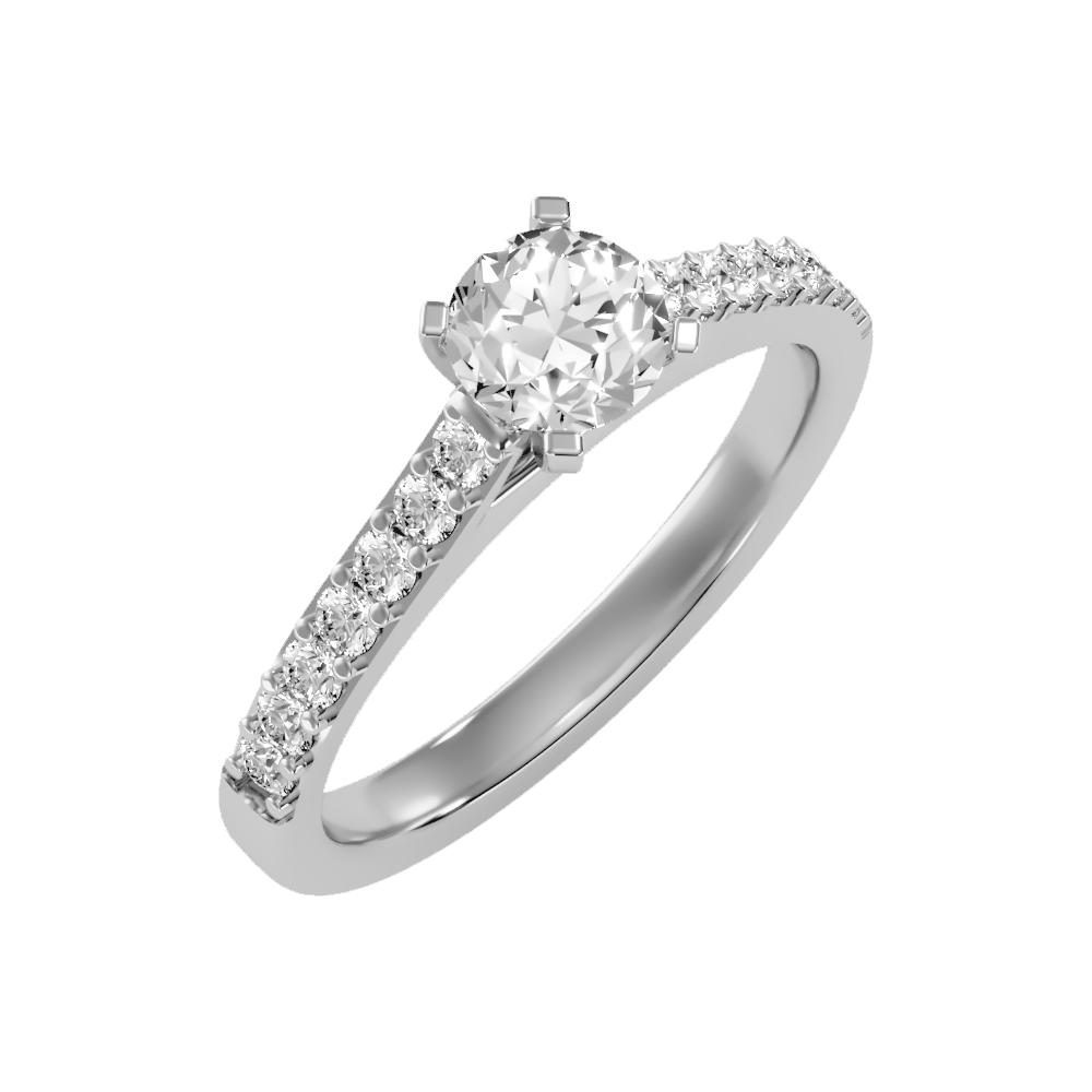 Impressive Solitaire Ring In 925 Sterling Silver - Five