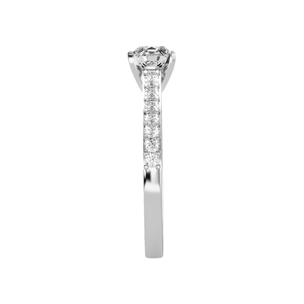 Impressive Solitaire Ring In 925 Sterling Silver - Seven