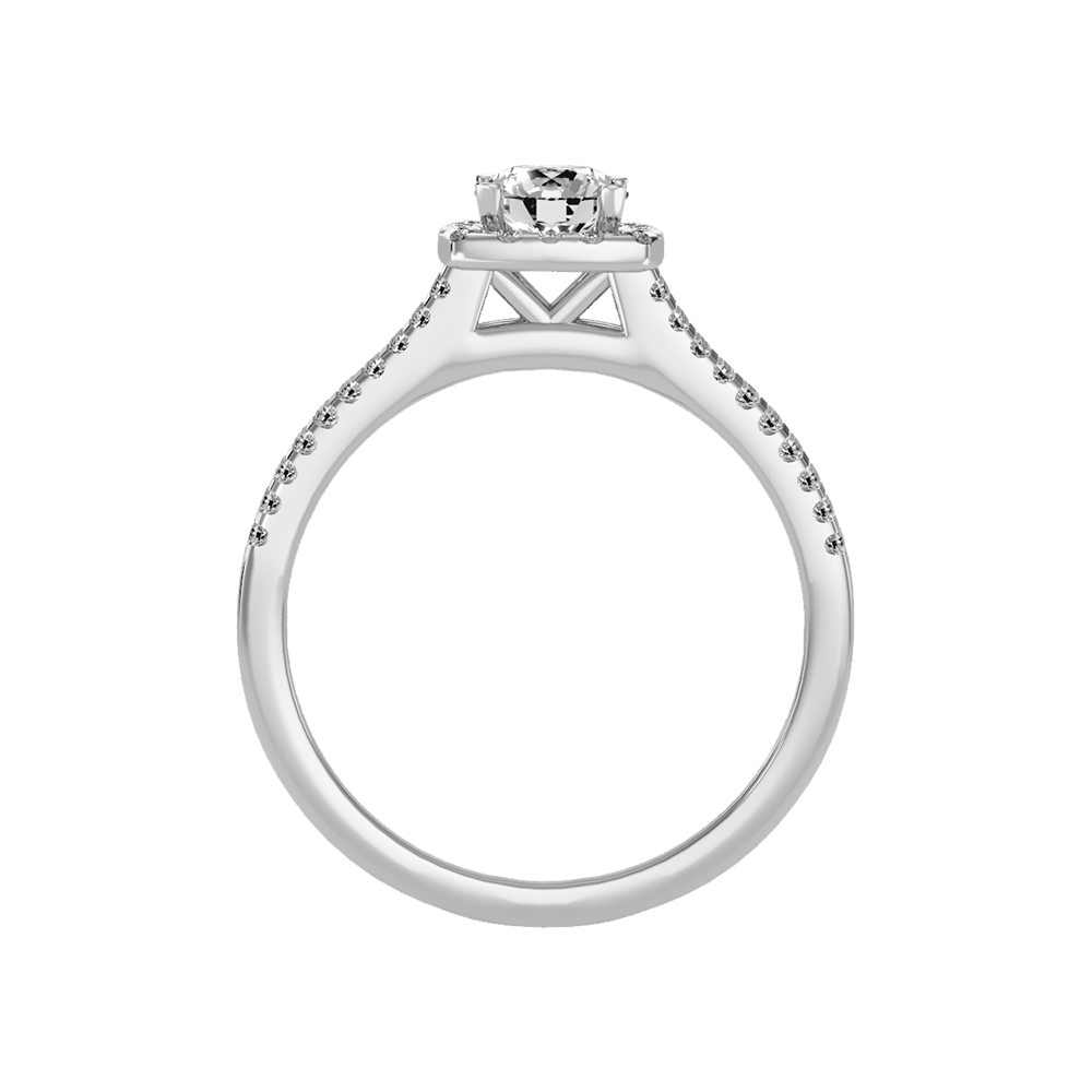 Incandescent Halo Solitaire Ring - Two