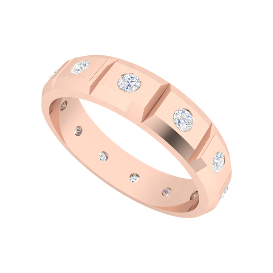 Incredible Broad Band Ring In 925 Sterling Silver - One