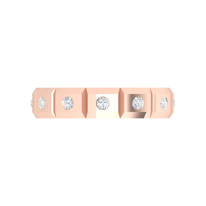 Incredible Broad Band Ring In 925 Sterling Silver - Fourteen