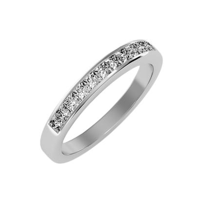 Ineffable Half Eternity Band In 925 Sterling Silver - One