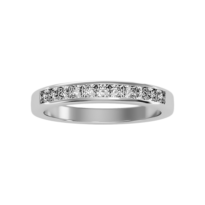Ineffable Half Eternity Band In 925 Sterling Silver - Three