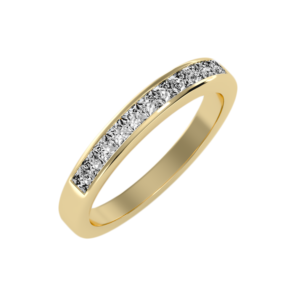Ineffable Half Eternity Band In 925 Sterling Silver - Nine