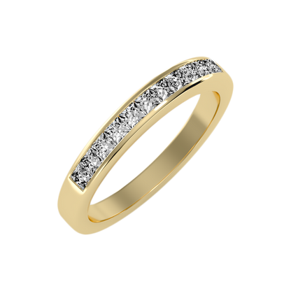 Ineffable Half Eternity Band In 925 Sterling Silver - Nine