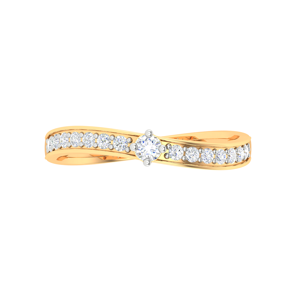 Infinitely Gemmed Glitter Diamond Band In 925 Sterling Silver - Ten