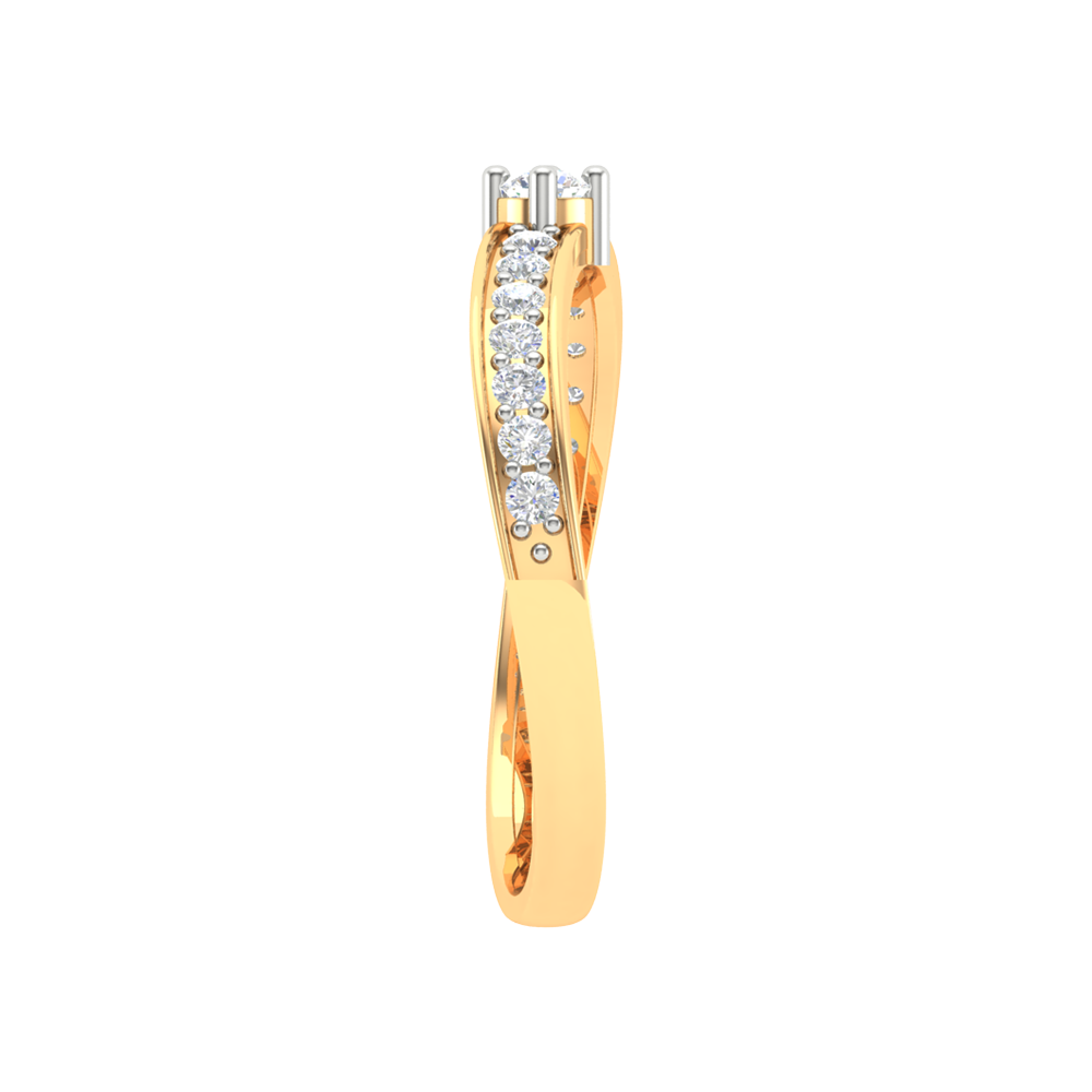 Infinitely Gemmed Glitter Diamond Band In 925 Sterling Silver - Eleven