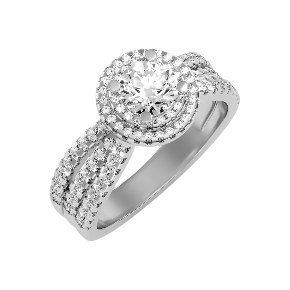 Influential Halo Diamond Ring - One