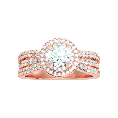 Influential Halo Diamond Ring - Ten