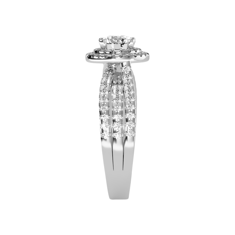Influential Halo Diamond Ring - Four