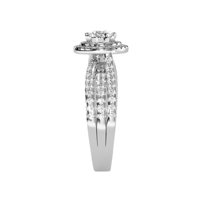 Influential Halo Diamond Ring - Four