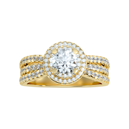 Influential Halo Diamond Ring - Six
