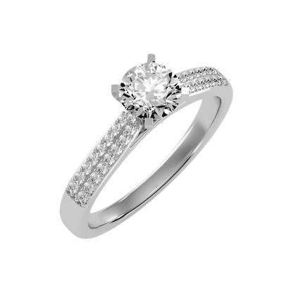 Inglenook Solitaire Ring In 925 Sterling Silver - One