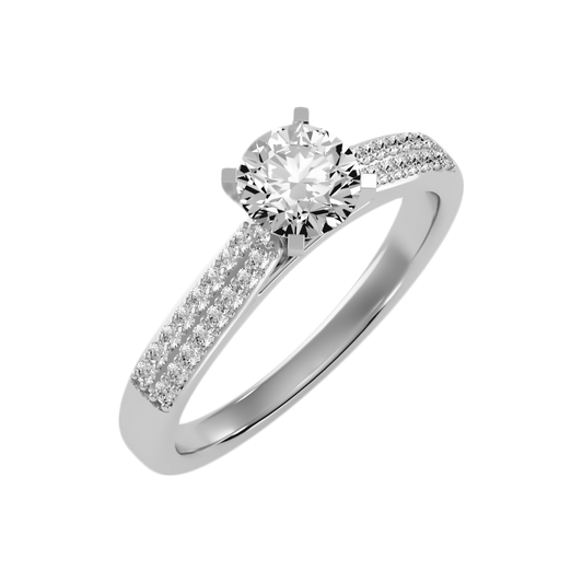Inglenook Solitaire Ring In 925 Sterling Silver - One