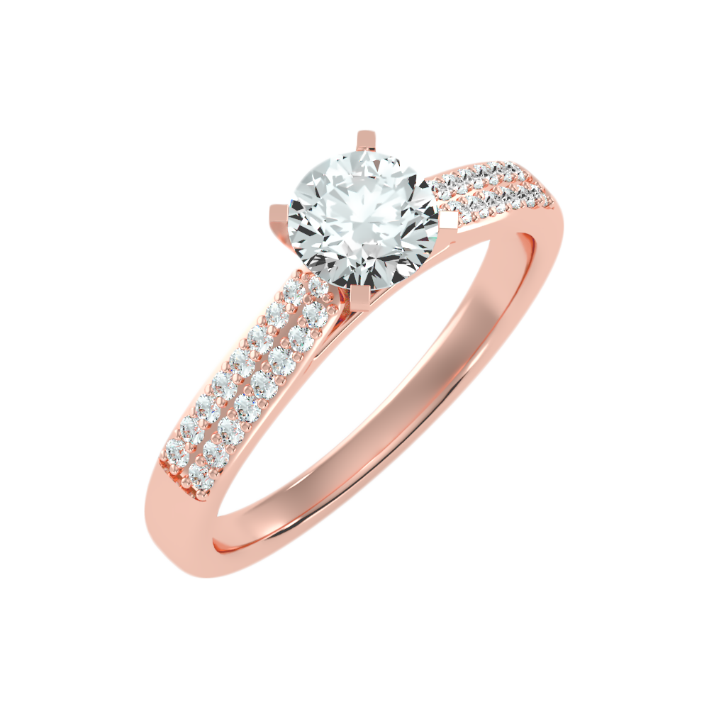 Inglenook Solitaire Ring In 925 Sterling Silver - Five