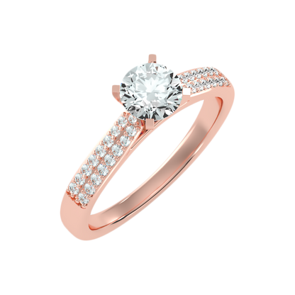 Inglenook Solitaire Ring In 925 Sterling Silver - Five