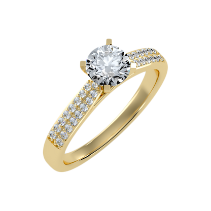 Inglenook Solitaire Ring In 925 Sterling Silver - Nine
