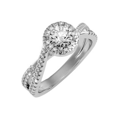 Innovative Solitaire Ring In 925 Sterling Silver - Two
