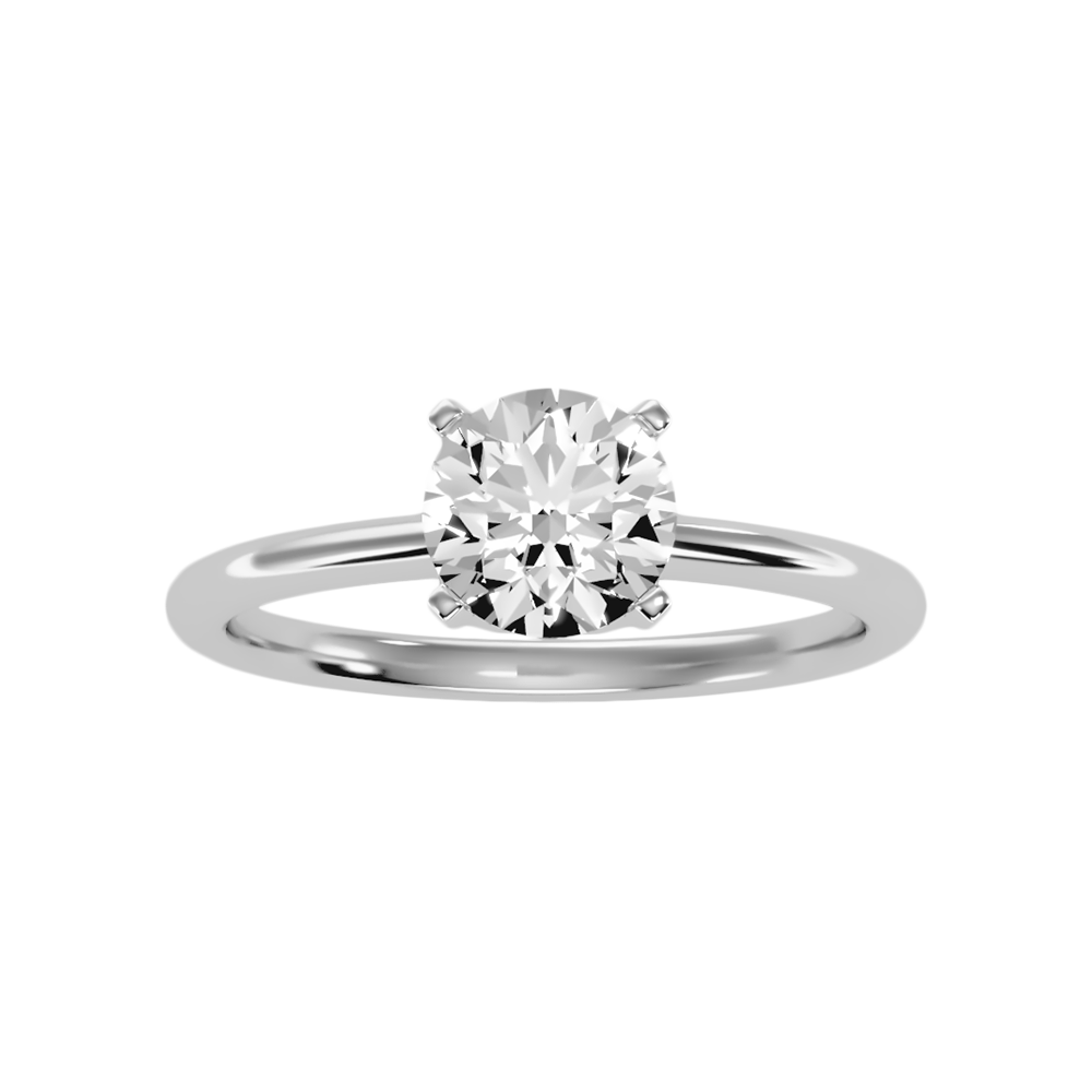 Insouciance Solitaire Ring In 925 Sterling Silver - Three