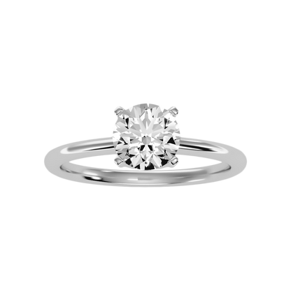 Insouciance Solitaire Ring In 925 Sterling Silver - Three