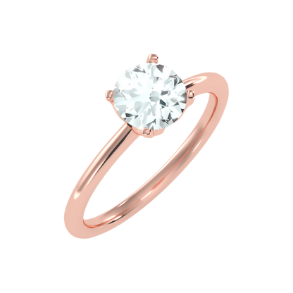 Insouciance Solitaire Ring In 925 Sterling Silver - Five