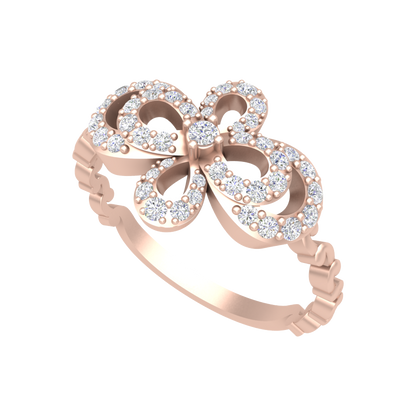 Interlinked Hoop Ring In 925 Sterling Silver - One