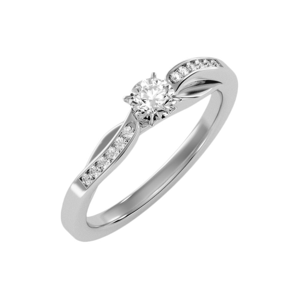 Intoxicating Solitaire Ring In 925 Sterling Silver - Two