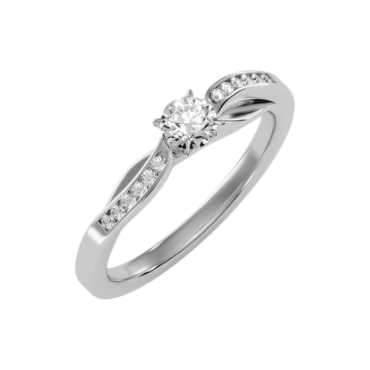 Intoxicating Solitaire Ring In 925 Sterling Silver - Two