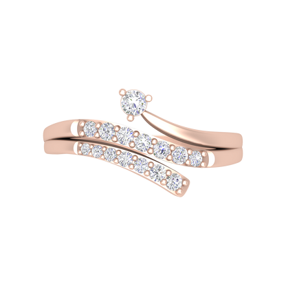 Ira Diamond Ring In 925 Sterling Silver - Ten
