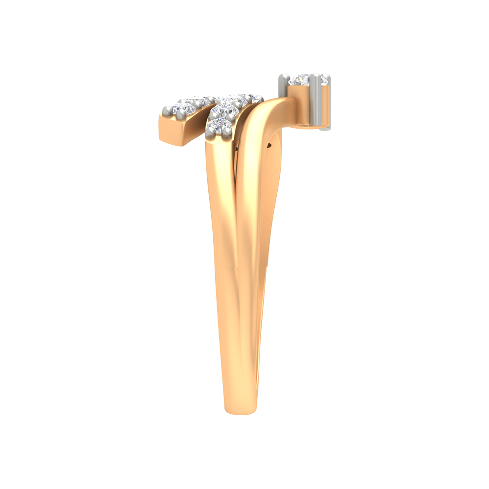 Ira Diamond Ring In 925 Sterling Silver - Two