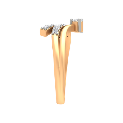 Ira Diamond Ring In 925 Sterling Silver - Two