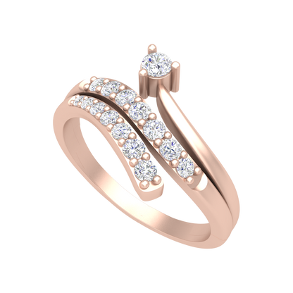 Ira Diamond Ring In 925 Sterling Silver - Nine