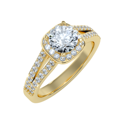 Irish Halo Ring In 925 Sterling Silver - One