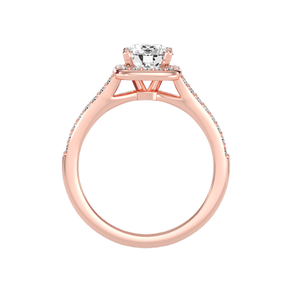 Irish Halo Ring In 925 Sterling Silver - Ten