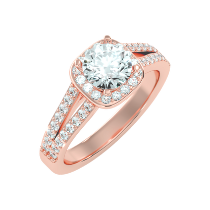 Irish Halo Ring In 925 Sterling Silver - Eleven