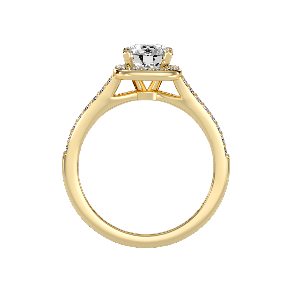 Irish Halo Ring In 925 Sterling Silver - Two