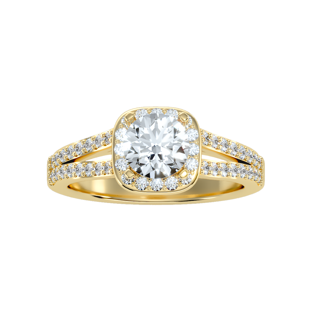Irish Halo Ring In 925 Sterling Silver - Three