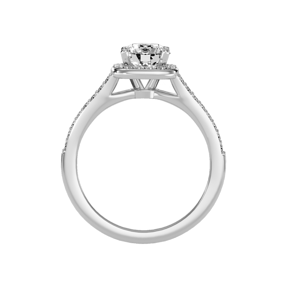 Irish Halo Ring In 925 Sterling Silver - Six