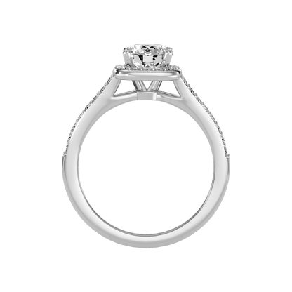 Irish Halo Ring In 925 Sterling Silver - Six
