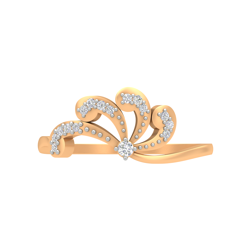 Irrina Diamond Ring In 925 Sterling Silver - Ten