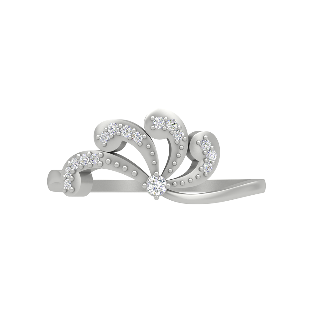 Irrina Diamond Ring In 925 Sterling Silver - Two