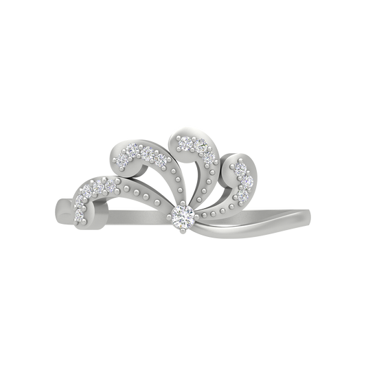 Irrina Diamond Ring In 925 Sterling Silver - Two