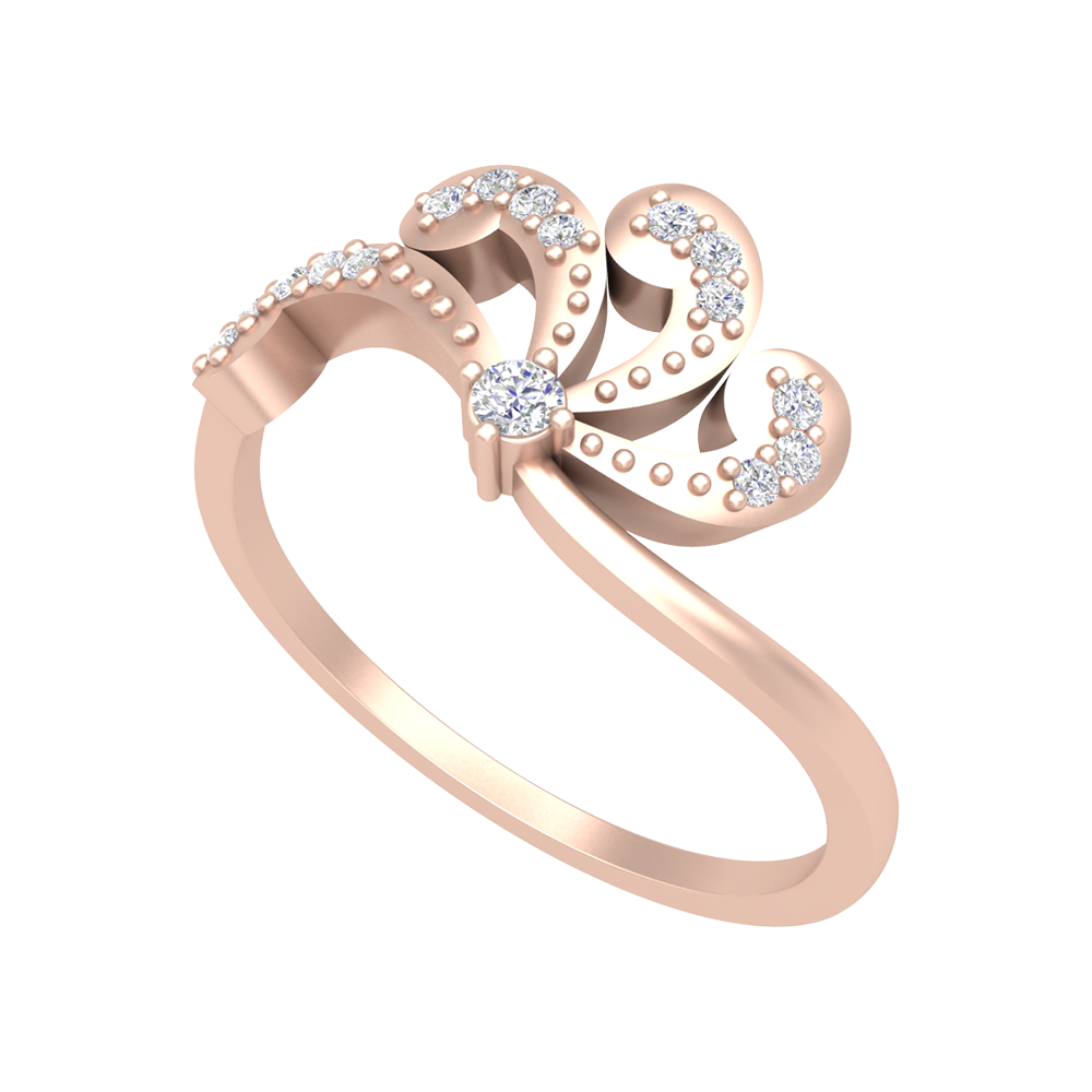 Irrina Diamond Ring In 925 Sterling Silver - Five