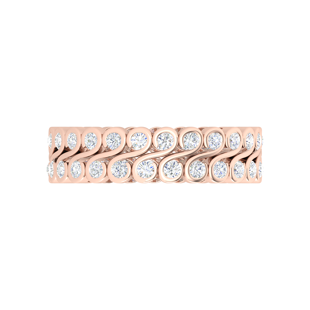 Jacinthe Diamond Band In 925 Sterling Silver - One