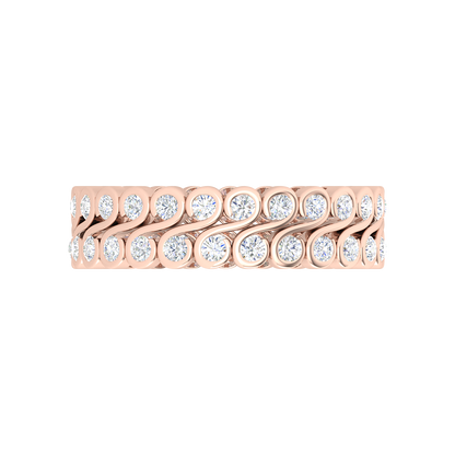 Jacinthe Diamond Band In 925 Sterling Silver - One